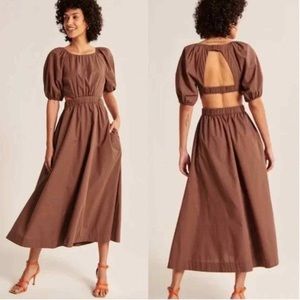 ✨NWOT A&F High neck open back midi dress (backless)